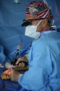 dr. john knight performing wrist surgery